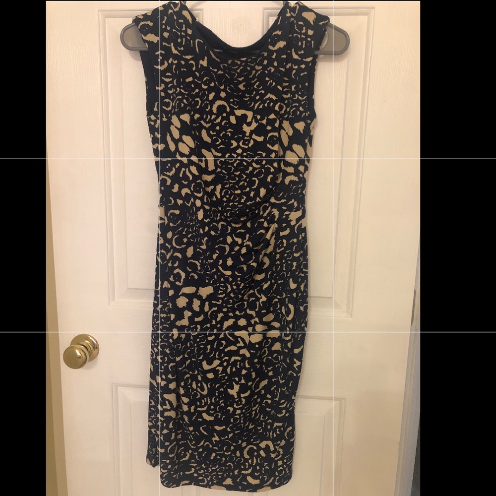 M&Co knee elegant pencil blue dress size 2 in us